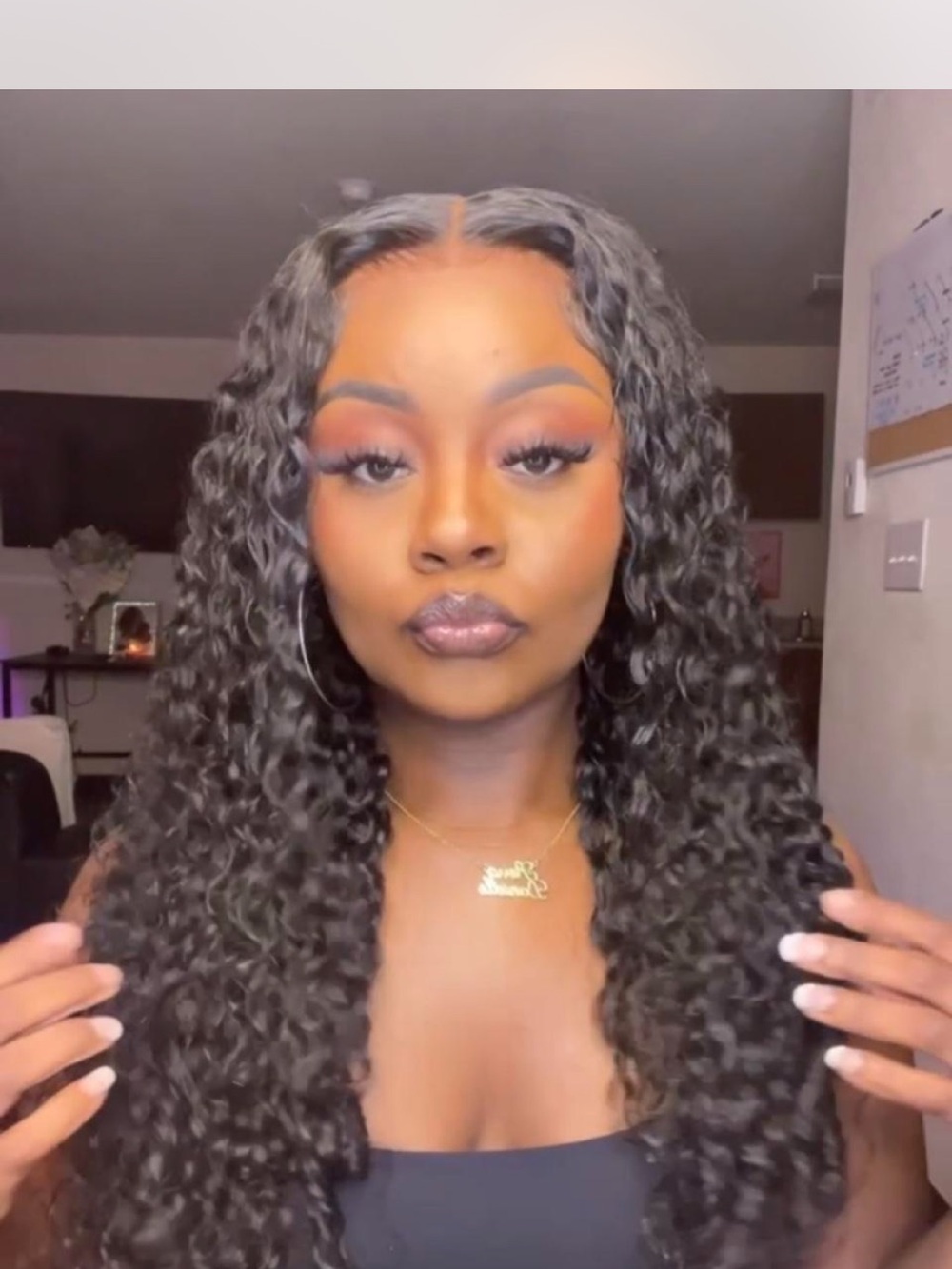 Deep Curly Human Hair Wig - Natural Black